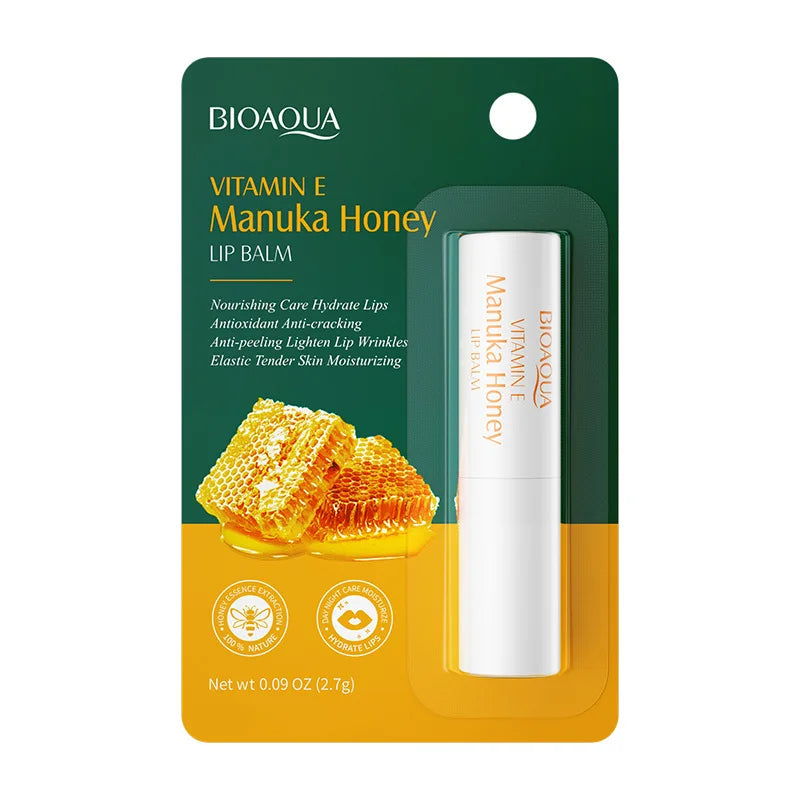 BIOAQUA Vitamin E Honey Lip Balm Moisturizing Anti Cracking Nourishing Nourishing Lipstick Lips Skin Care Products
