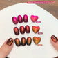 Jelly Red Glass Cat Eye Gel Polish 12ML Holographic Glitter Shimmer Translucent Red Color Magnetic Nail Polish Salon DIY at Home