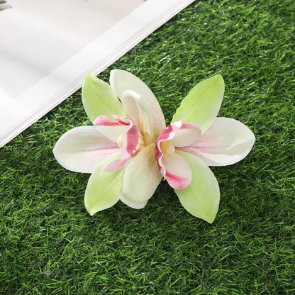 Bohemian Orchid Flowers Hair Clips Small Hairpin Bridal Barrette Beach Wedding Flower Women Holiday Hair Accessories