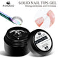 MSRUIOO 10ml Clear Solid Nail Tips Gel Long Lasting Strong Adhesion UV/LED Building Gel for Nails Home Salon Manicure DIY Design