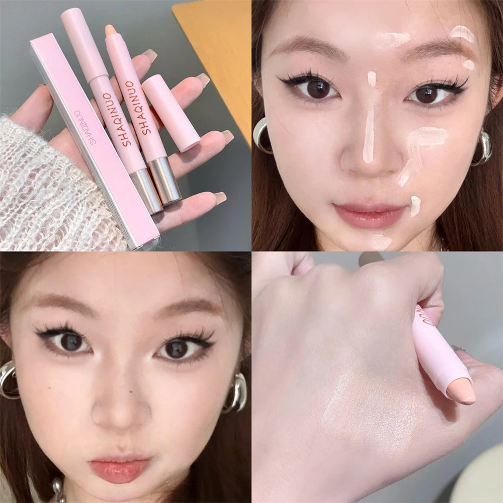 Contour Stick Cream Bronzer Highlighter Makeup Stick for Face Easy to Blend & Long Lasting Natural Make Up 3D Nose Shadow Repair