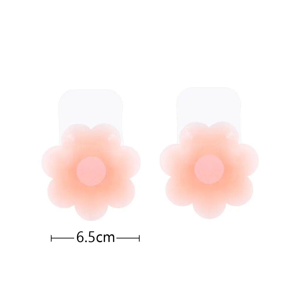 1-3Pairs Reusable Women Breast Petals Lift Silicone Nipple Cover Invisible Petal Self Adhesive Strapless Backless Stic