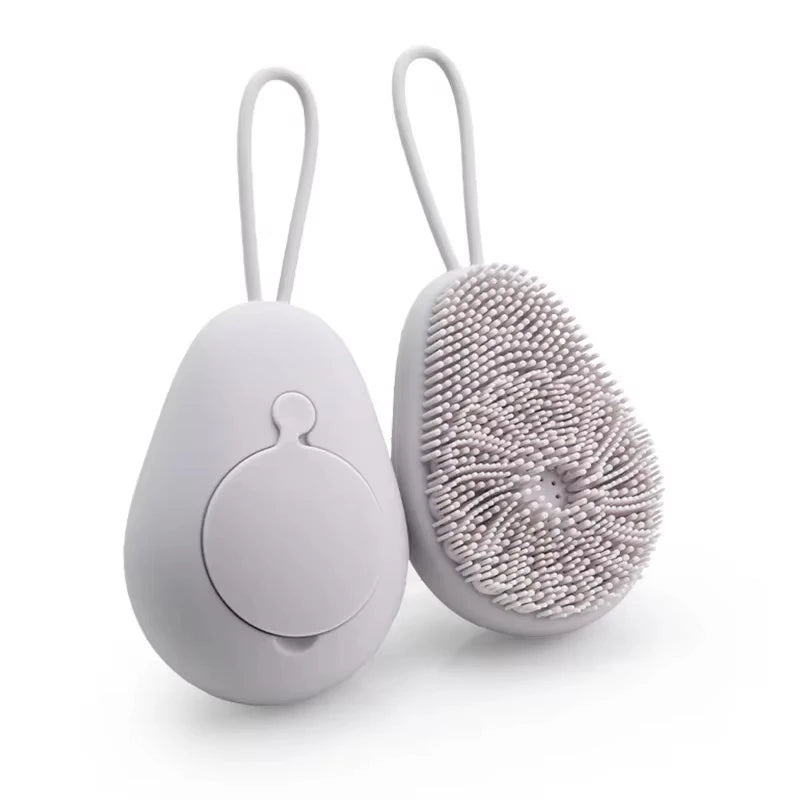 1pc Silicone Body Scrubber Exfoliating Body Scrubber Loofah Brush Refillable Bath Brush Easy Foaming Massage Brush Bathroom
