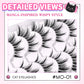 GROINNEYA Manga Eyelashes Natural Spiky Mink Lashes Natural Curl Full Strip Clear Stem Lashes Soft Fake Lashes Extension Makeup
