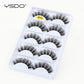YSDO Eyelashes 3/5 Pairs Natural Long 3D Mink Lashes Fluffy Volume Mink False Eyelashes Cruelty Free Wispy Lashes Makeup Cilios