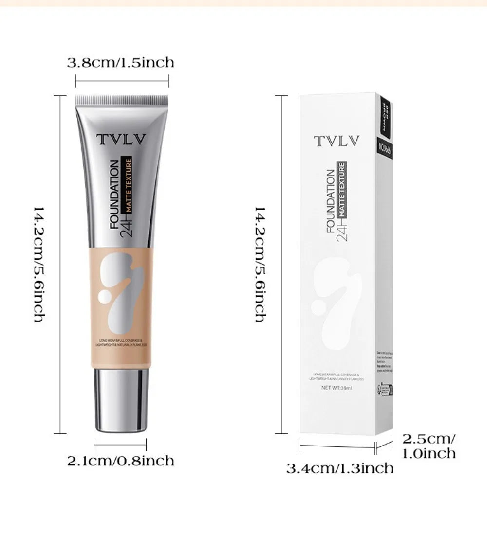 Liquid Foundation Naturally Covers Flaws Without Sticking Powder, Plain Face Cream, Transparent Foundation, Conceals Blemishes