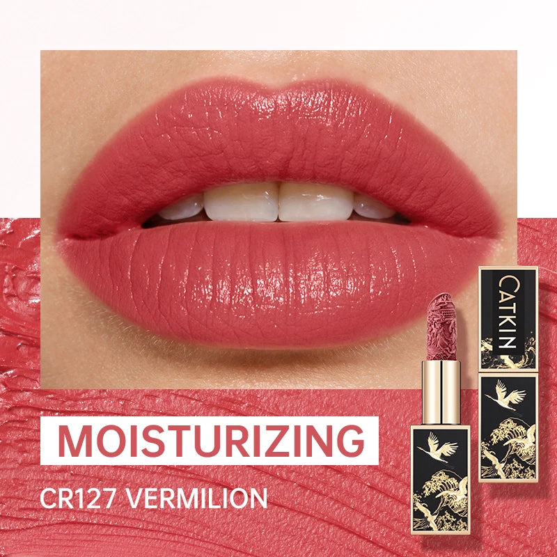 CATKIN Makeup Velvet Matte Lipstick, Hydrating Satin Long Lasting lipstick with Smooth and Creamy Texture