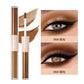 QIBEST Double-ended Flash Liquid Eyeshadow Contour Blush Pigment Silk Flash Matte Natural Blush Makeup Cream