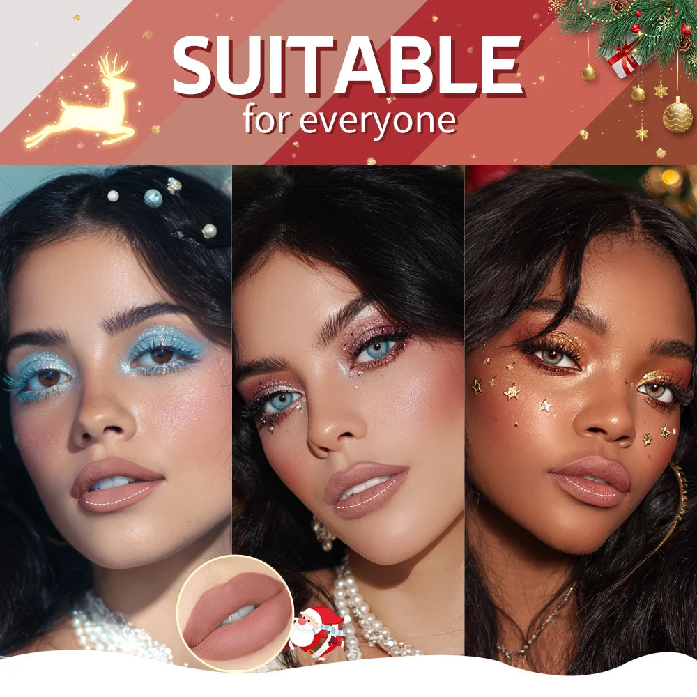 Lakerain Christmas Lip Gloss Set Long Lasting Moisturizing Waterproof Portable Travel Kit Ideal Thanksgiving Christmas Gift