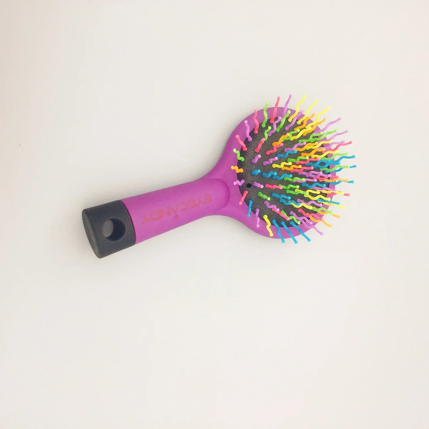 Rainbow Air Volume Paddle Hair Comb Brush with Makeup Mirror Detangler Hair Curl Straight Massage Comb Brush Hair Styling Tools