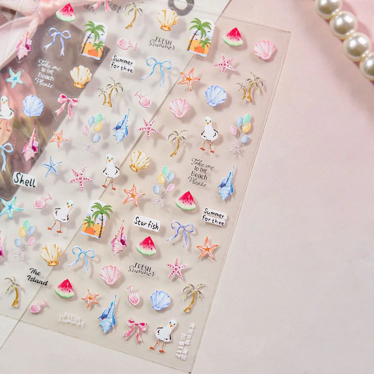 Magical Blow Bubbles Goldfish Bunny Rabbit Cat Kitten Shape Shiny Dreamy Bubbles 5D Nail Art Decorations Sticker Manicure Decal