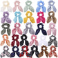 Fashion Floral Leopard Print Scrunchie Bowknot Hair Rope Women Girls Ponytail Holder Hair Ties Elastic Bands Hair Accessories