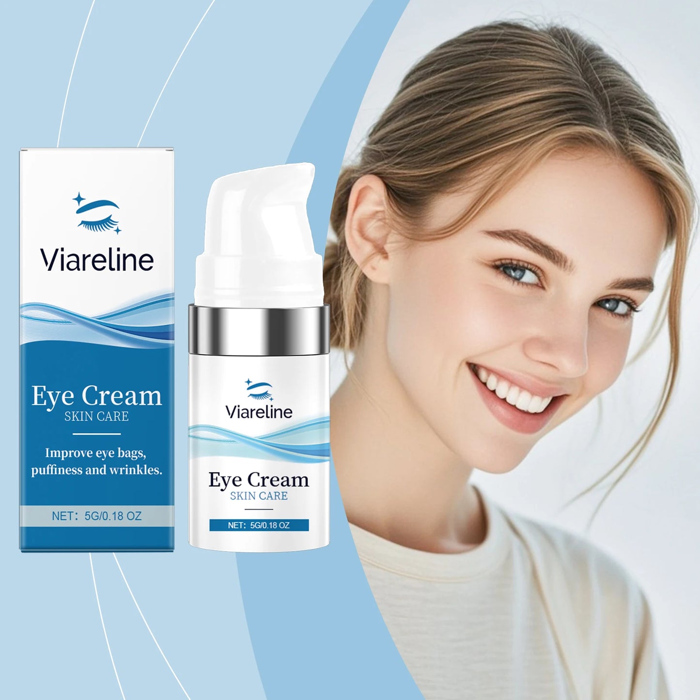 Firming Eye Serum for Improving Fine Lines, Reducing Dark Circles, and Alleviating Fatigue. Lightweight Cream Eye Cream.