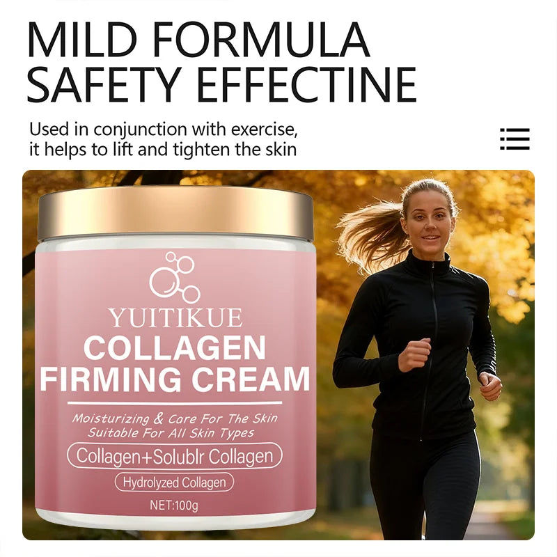 YUITIKUE Body Firming Cream - Collagen Infused, Hydrating Formula For Arm, Waist & Leg Care, Skin-Friendly, 100g