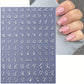 Retro English Letters Nail Stickers 4/8 Sheets 3D Self-Adhesive Nail Art Design Black White Gold Silver Nail Decals