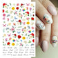 1pcs Sakura Flower 3D Nail Stickers White Cherry Blossom Nail Art Decals Spring Summer Adhesive Slider Decor Wedding Manicure