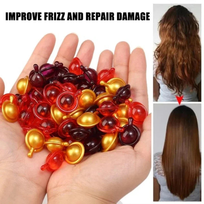 Hair Vitamin Capsule Keratin Oil Fast Restore Soft Smooth Shiny Hair Care Nourish Repair Hair Damaged Splitting Treatment Produc