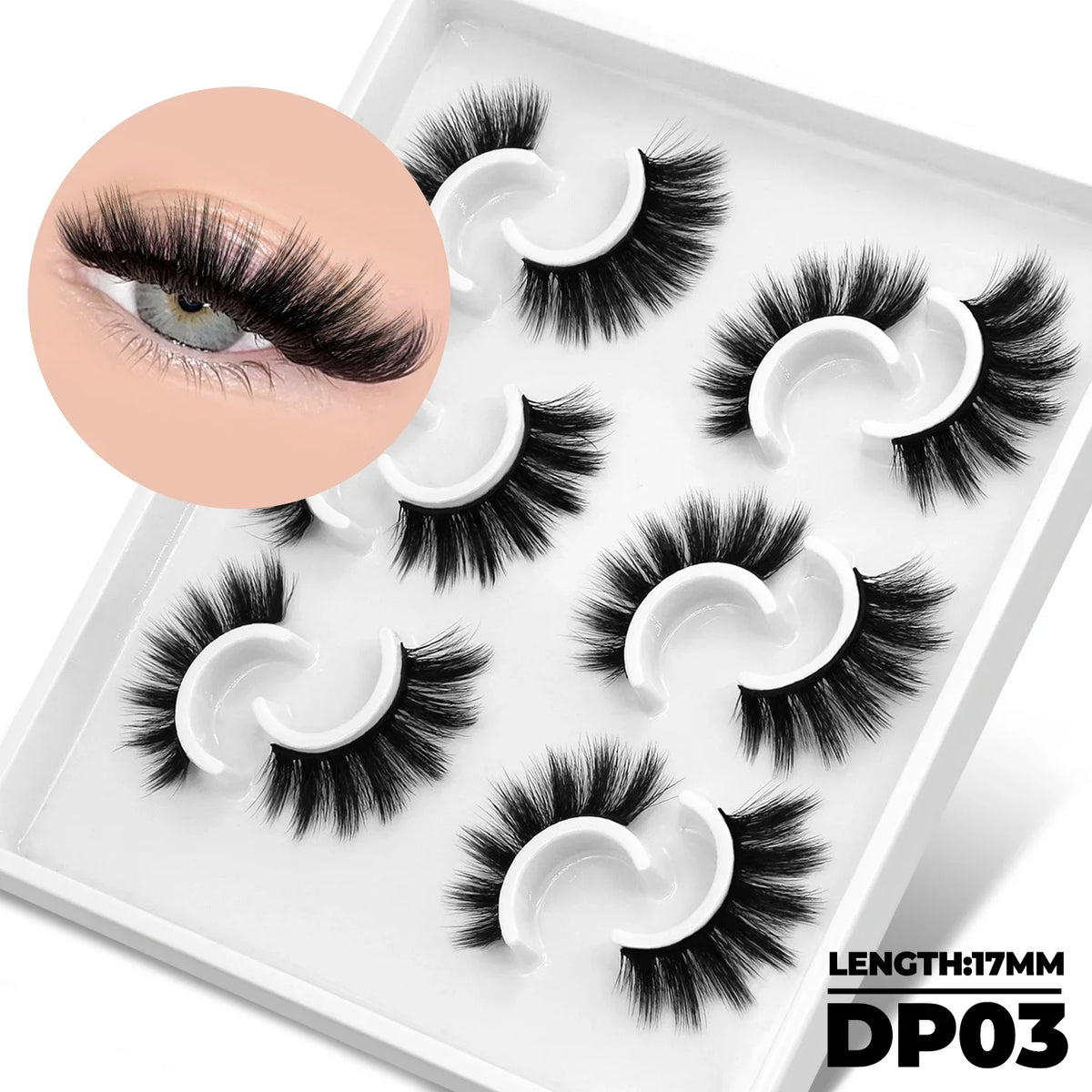 Veltrinay Fake Lashes 3D Mink Lashes Soft False Eyelashes Natural Thick Faux Mink Eyelashes Extention Makeup
