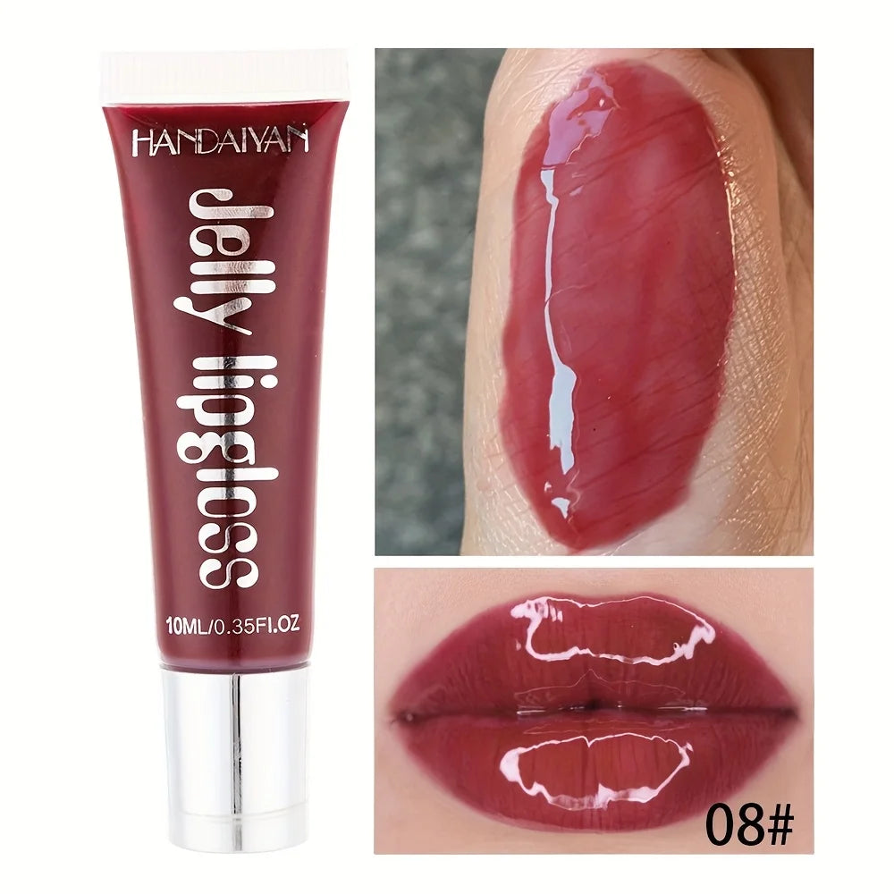 "Candy Glass" Jelly Lip Gloss | Mirror Shine + Fruit-Infused Nectar | Non-Sticky Doodle-Proof Oil | Plumping & Hydrating