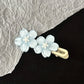 1pc/2pcs five-petal colorful duck clip, women's flower pattern hair accessories, women's hair accessories hair clip, suitable fo