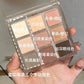 Oat Milk Coffee Earth Tone Eye Shadow Low-saturation Matte Highlight Powder Blusher Contouring Palette Nine-color Eye Shadow