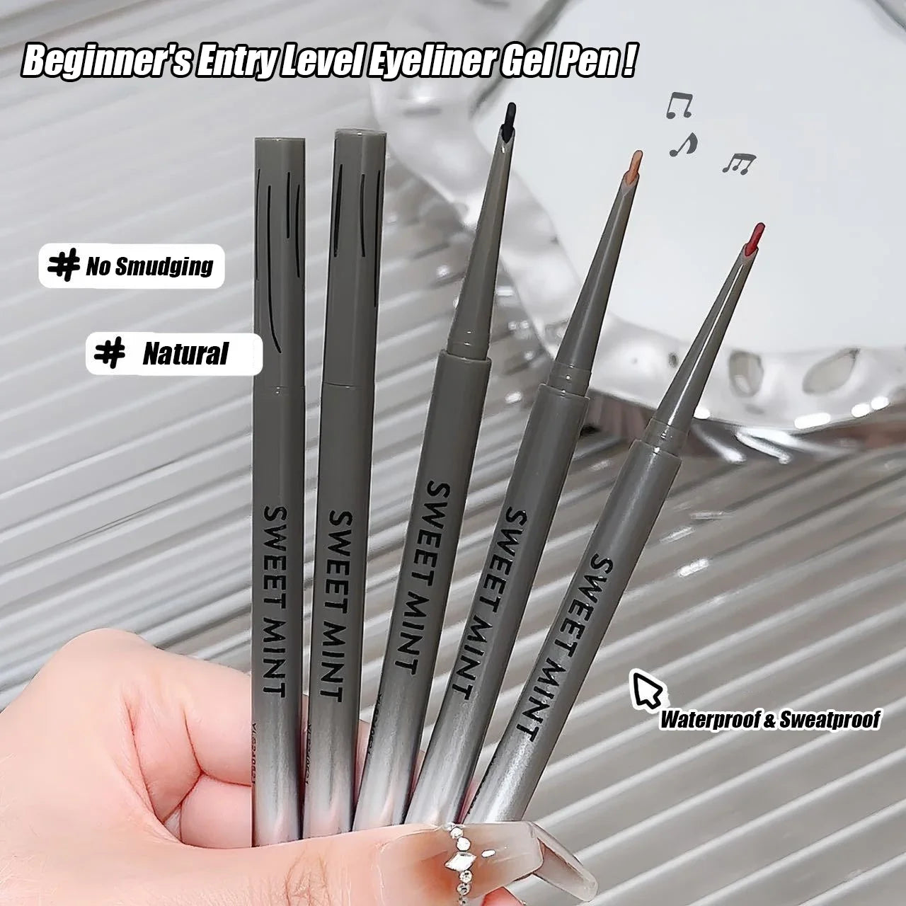 Smooth Eyeliner Gel Pen Matte Lower Eyelid Lying Silkworm Pencil Sweatproof Waterproof No Smudge Inner Eye Liner Stick Makeup