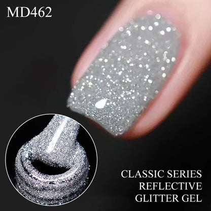 5-Color Glitter Gel Nail Polish Ultra Shiny, Sparkling, and Glowing Effect, Durable, Perfect for Salon & Nail Art, DIY Manicure