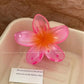 New Fashion Sparkling Flower Claw Clip for Women Transparent Sweet Ponytail Shark Clip Versatile Girl Hair Accessories