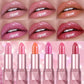 Diamond Nude Rose Pink Lipstick Waterproof Long Lasting Pearlescent Glitter Velvet Lipstick Golden Sparkle Metallic Lips Makeup