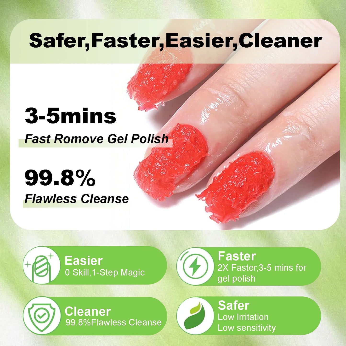 6pcs 15ml Gel Nail Polish Remover Soak-Off Gel Polish Remover, 1pc Removes Nail Polish In 2-5 Minutes 15ml 0.5fl.Oz