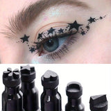 Star Liquid Eyeliner Black Moon Stamp Eye Liner Pencil 2 in 1 Waterproof Long-lasting Easy Applying Eye Eyeliner Pen Makeup