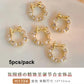 Flat Pearl Wreath Star Bowknot Butterfly Rhinestones Christmas Koi Metal Alloy Jewelry Nail Art Decorations Manicure Accessories
