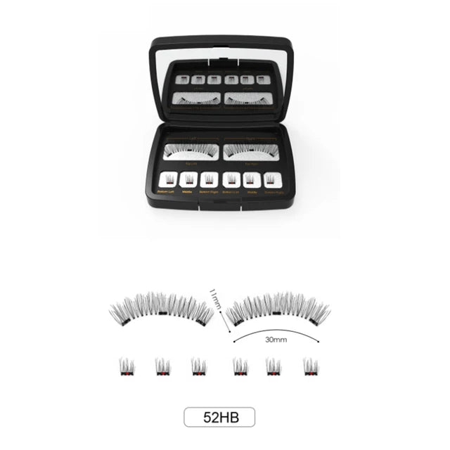 3D 3 Magnetic Eyelashes Natural Soft Reusable Easy To Wear Eyelash Extension Beauty Makeup Tool Fake Mink False Eyelashes