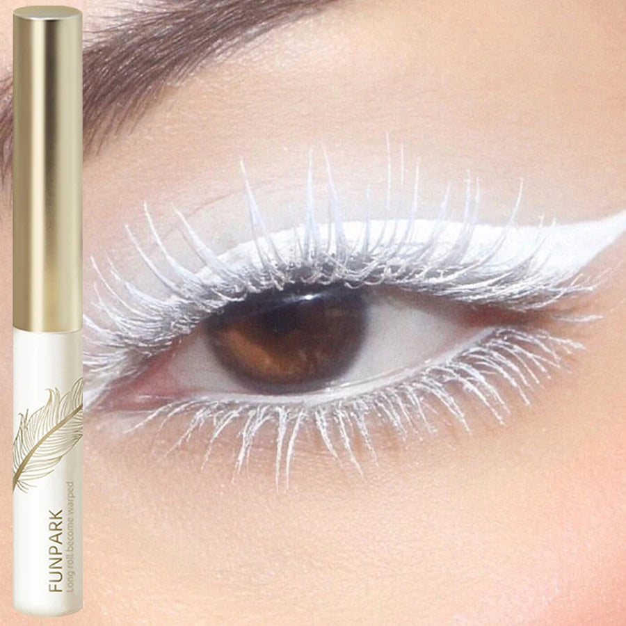 10-Color Ultra-fine Brush Mascara Strong and Lasting Content and Length, Waterproof Prolonged Eye Lash Makeup Black Red Purple