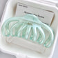 Korea Large Colorful Jelly Pumpkin Hair Claws Clip  Women Elegant Big Hair Back Of Head Coiled Shark  Ponytail Clip Accessories