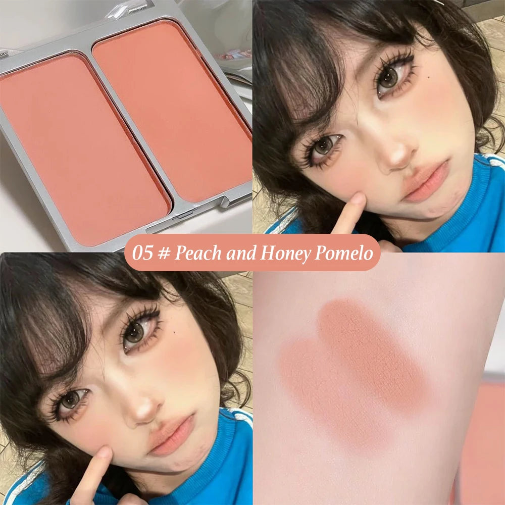 SWEETMINT Two-color Blush Matte Brightening Low Saturation Shrinking And Expanding Natural Two-in-one Blush