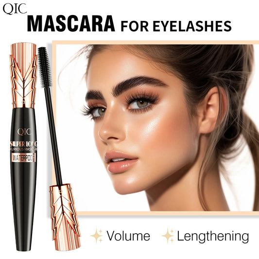 5D Black Waterproof Mascara Lengthens Eyelashes Extension Thick Silk Fiber Mascara Female Makeup Eye Cosmetics Tools for Gifts