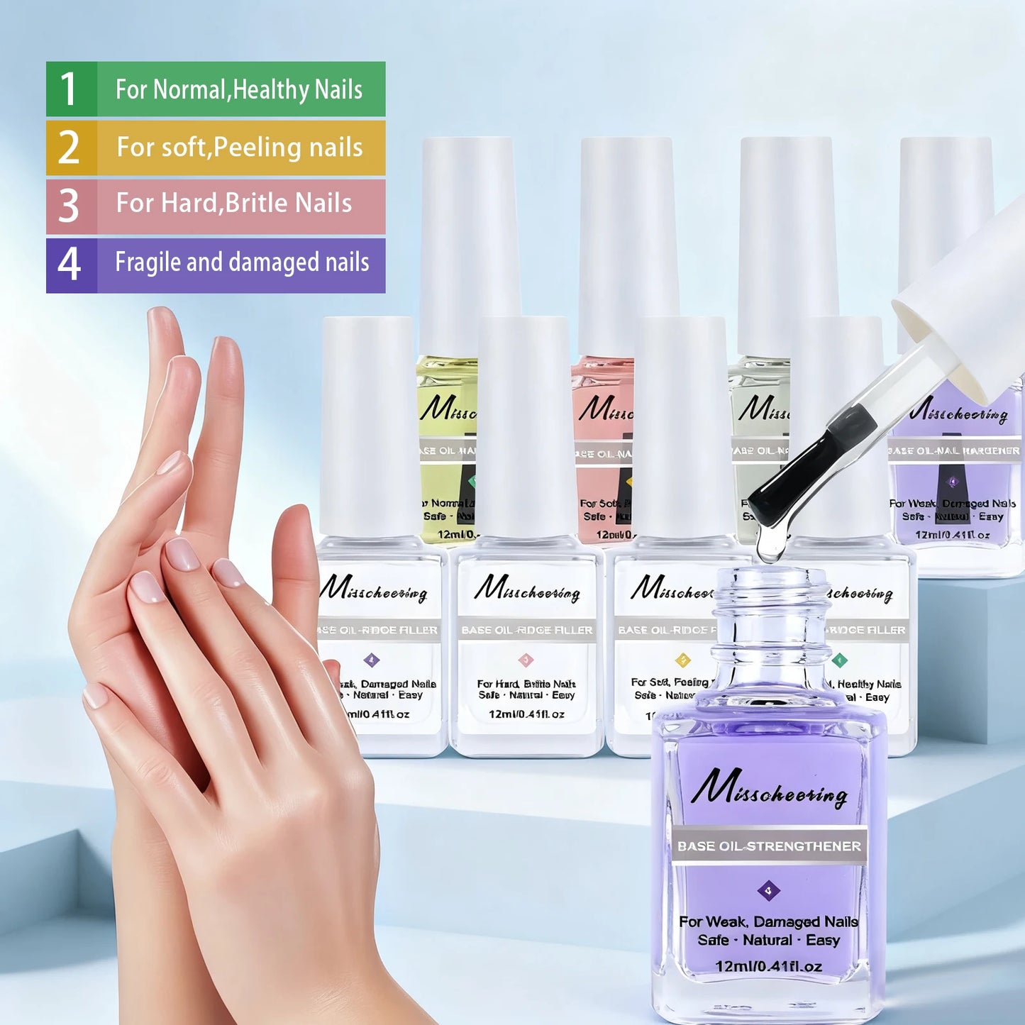 New 12ML Strength Base Oil for Nail Care Repair Damage Improve The C Are Manicure Care Supplies Multi functional Nutritional Oil