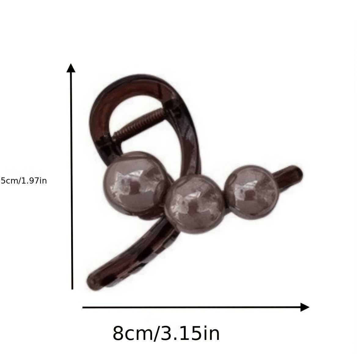 1pc Elegant Vintage-Inspired Pearl Hair Claw Clip for Women - High-Quality Acrylic Shark Clip with Imitation Pearls,Secure Hold