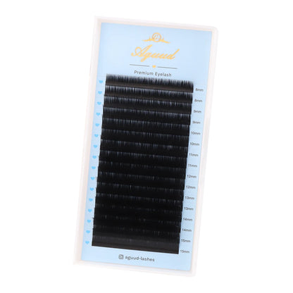 AGUUD 16 Rows Eyelash Extensions Individual 5-25mm Faux Mink Russian Volume Makeup Lashes Black Cashmere Eyelashes For Extension