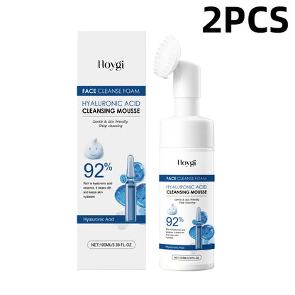 Hyaluronic Acid Cleansing Foam Gentle Moisturizing Face Wash for Sensitive Skin, Hydrating Daily Skincare, Non-Irritating