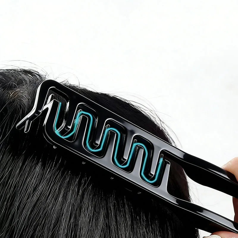 Salon Styling Comb Set Shark Tooth Fish Bone Detangling Brush Ergonomic Non-slip for All Hair Types Wet Dry Home Travel