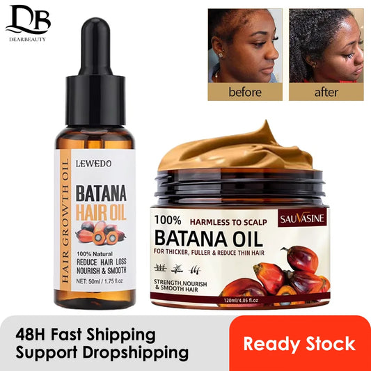 100% Natural Batana Oil Batana Butter Hair Mask Treatment Deep Conditioner for Dry Damaged Hair and Growth Nourishing & Smooth