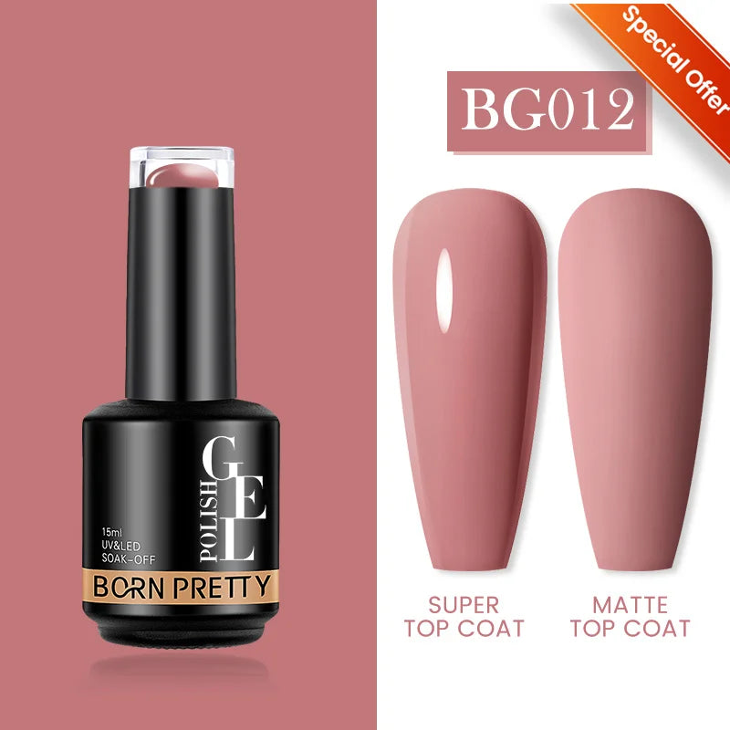 BORN PRETTY 10ml Sparkling Glitter Reflective Gel Nail Polish Sparkly Holo Shiny Pink Silver Black Gel Nail Art Salon Varnish