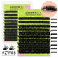 GROINNEYA Lashes Clusters 8-16mm Fluffy Volume Clusters Lashes 80D Faux Mink Eyelashes Cluster Natural Thick False Eyelashes