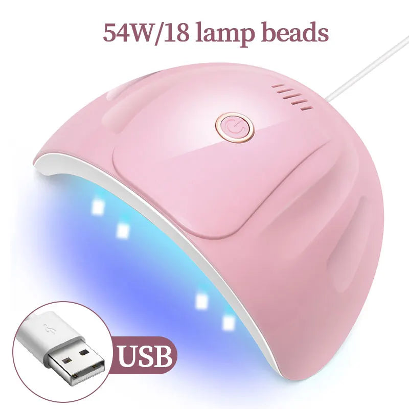 LULAA 54W USB Cabin UV LED Nail Gel Led Lamp for Nails Accessories Professional Material Nail Drying Lamp for All Manicure