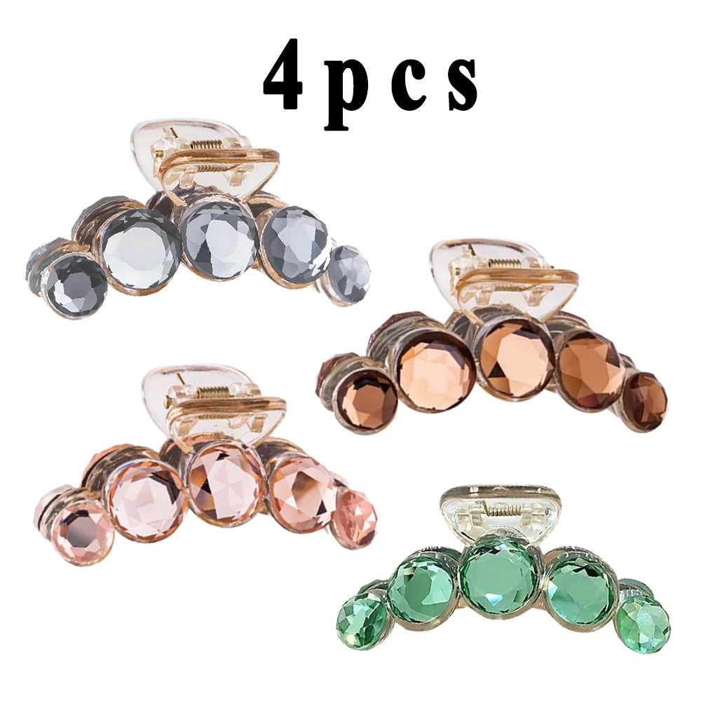 Elegant Pearl Hair Accessories and Trendy Crystal Hair Ornaments with Non-Slip Clips and Imitation Diamond Crab Hair Clips for P