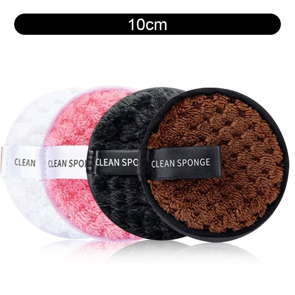 1/4pcs Makeup Remover Microfiber Cotton Pad Cosmetics Washable Makeup  Towel Cleaning Sponge Skin Care Tool Washcloth
