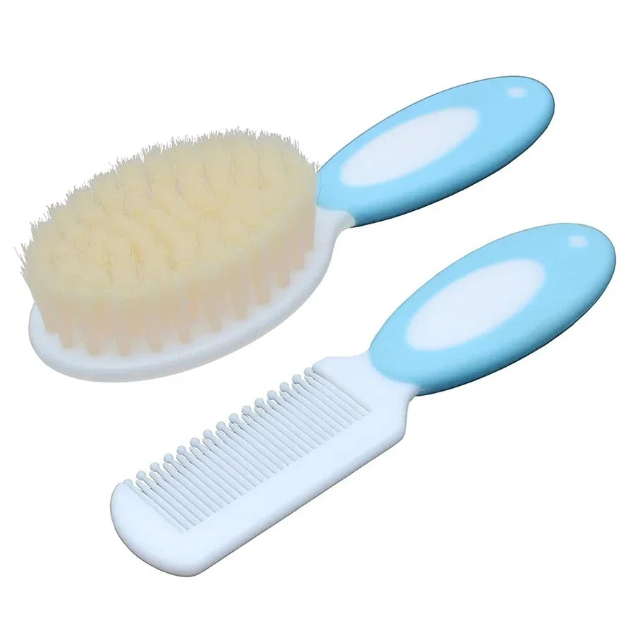 Baby Hair Brush Set for Newborn Toddlers Soft Bristles Silicone Cradle Cap Massaging Brush Infant Hair Care Bathing Soft Comb