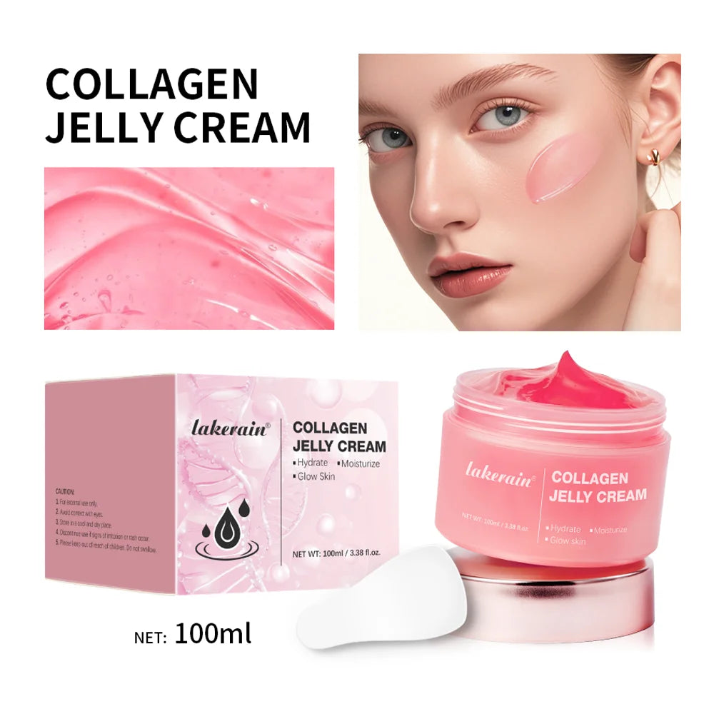 100ml Collagen Jelly Cream Niacinamide Tightening Soothing Moisturizing Anti-Aging Firmness Hydration Skincare 100ml Face Gel